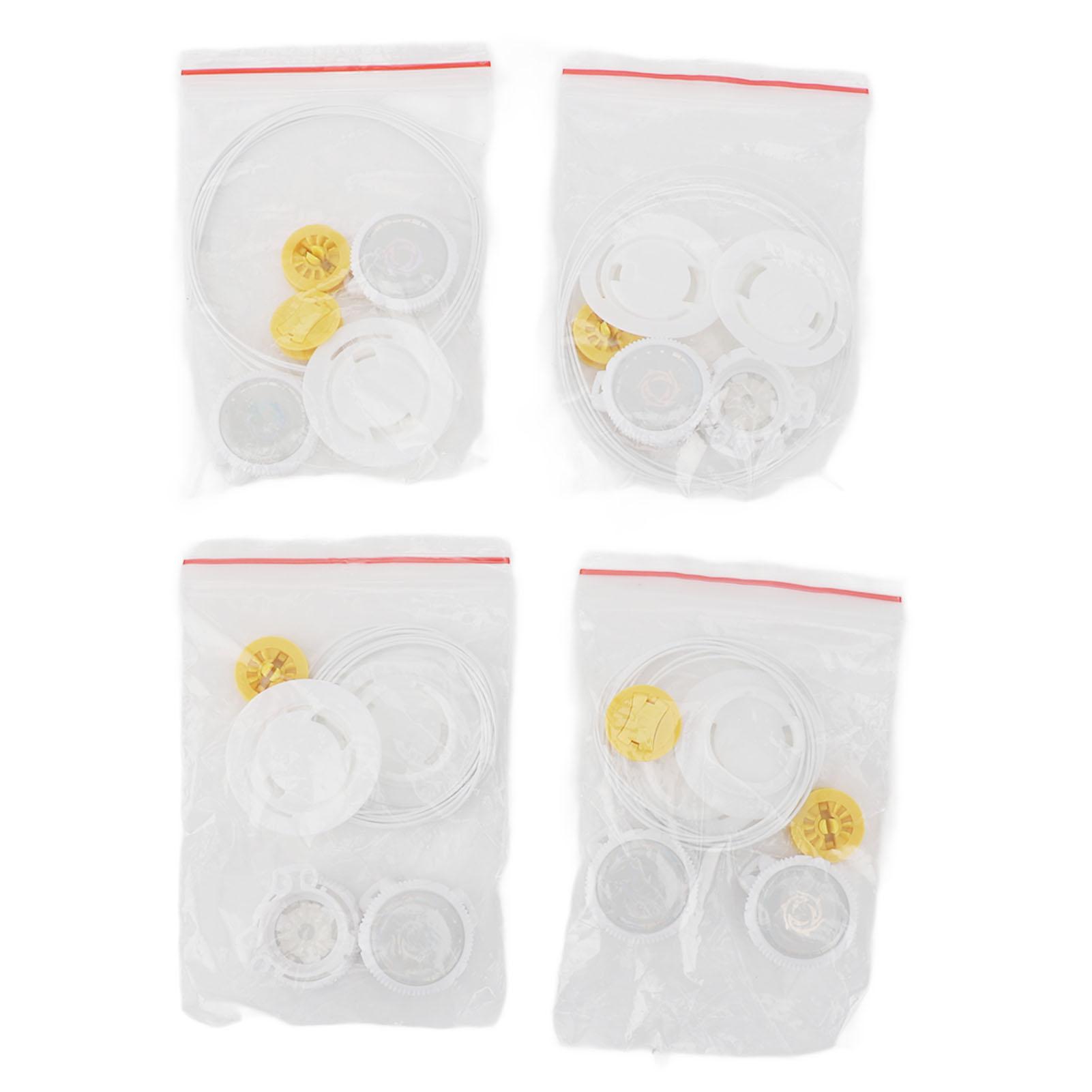 

4 Sets Laces Quick Lock No Tie Fixation Automatic Rope Shoes Rotating Buckle Lace Lock White