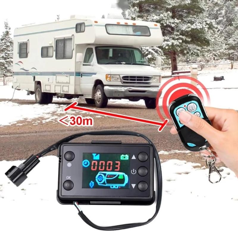 12V 24V Parking Heater Monitoring Switches Board with Switches Remote Parking Heater Accessories LCD Monitor Switches Board