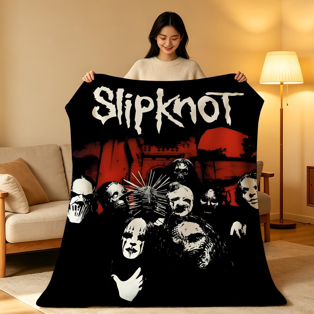 Band S-Slipknot Throw High-Density Short Plush Blanket Soft Skin-Friendly for Sofa Nap Air-Conditioned Room