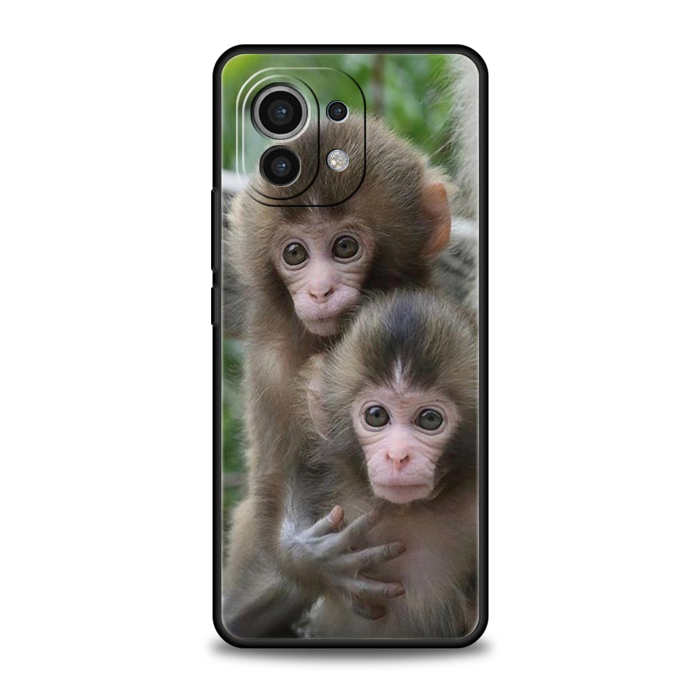 Cute Funny Monkey Phone Case For Xiaomi Mi 17 15T 15 14 14T 13T 12T Pro 12 13 Lite 5G 11T Poco X6 X7 X5 Pro Soft Cover