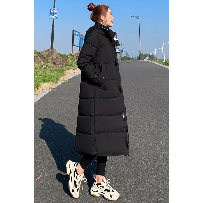 Thickened Down Padded Jacket Padded Jacket Women's Korean Version of The Loose Long Over-the-knee Winter Jacket Padded Jacket