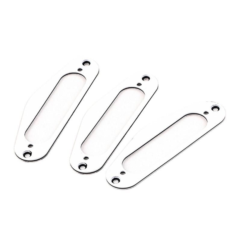 3 Pcs White Black White Electric Guitar Single Coil Pickup Ring S Style Neck Pickup Surround Plate Mounting Ring 1