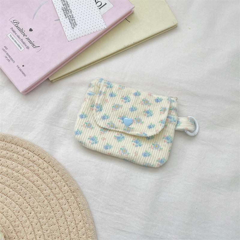 Corduroy Card Holder, Coin Storage Bag, Women's Wallet, Zipper Card Holder, Bank Card Card Pouch