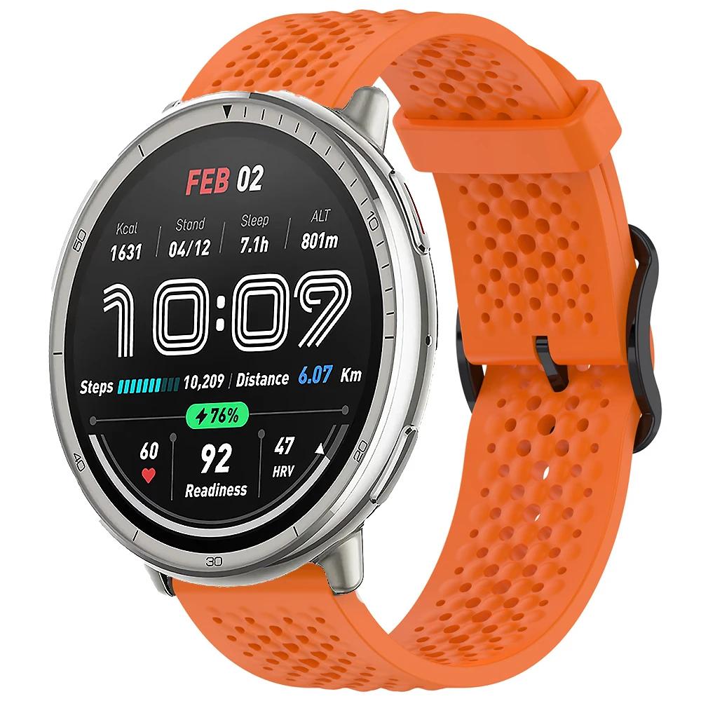 

20-метровий силіконовий ремінець для Amazfit Active 2, спортивний змінний браслет для Amazfit GTS 4 mini 3 2 2e/Bip 3/3 Pro/Bip U Pro For Amazfit Bip помаранчевий