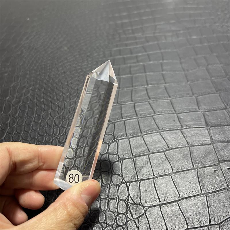 natural white smelting stone 8 side crystal point healing clear quartz crystal wand tower