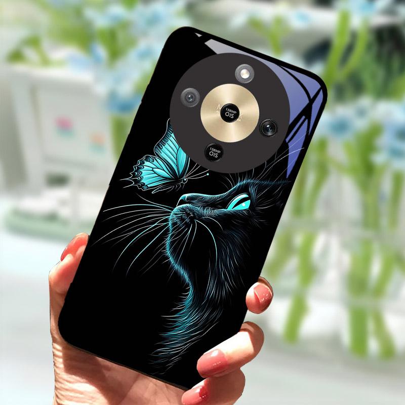 For Honor X9d HonorX9d Case MTN-NX1 Luxury Painted Cover Tempered Glass Phone Casing For Honor X 9 D Fundas Coque Camera Protect