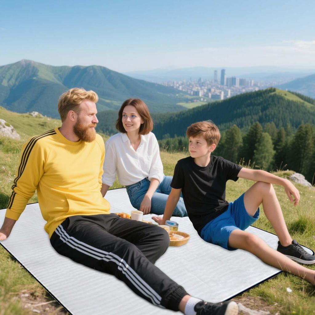 Foil Mat Camping Portable Tent Floor Mat Waterproof Camping Carp for Outdoor Activities Lawn Aluminum Foil Beach Blanket