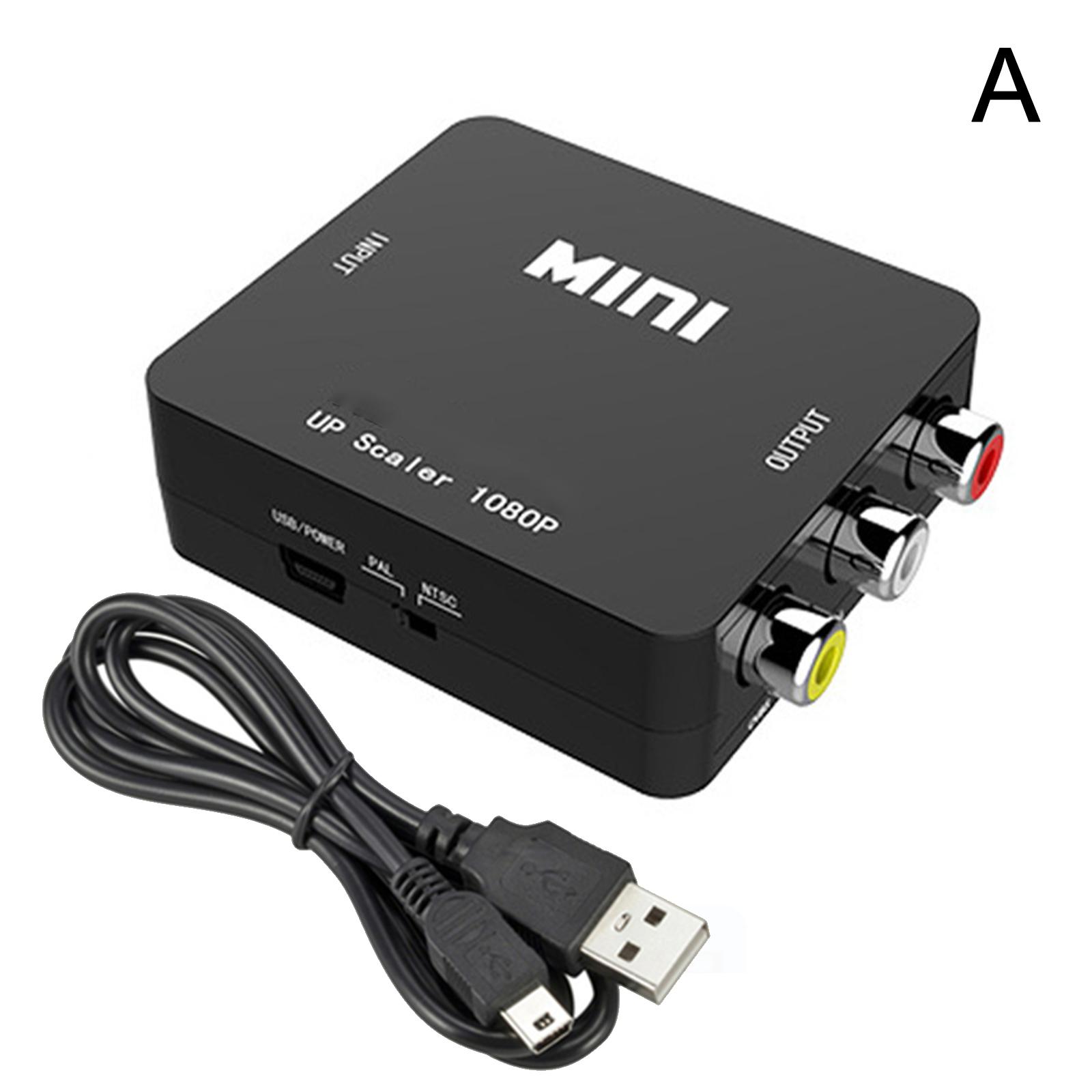 

HD 1080P AV to HDMI Adapter RCA to HDMI Converter Composite Video Audio Adapter for N64 Wii PS1/2/3 Xbox One SNES Clear Signal