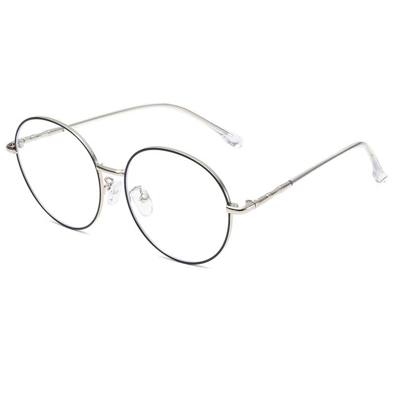 New anti-blue flat glasses metal frame goggles fashion trend men's and women's flat glasses