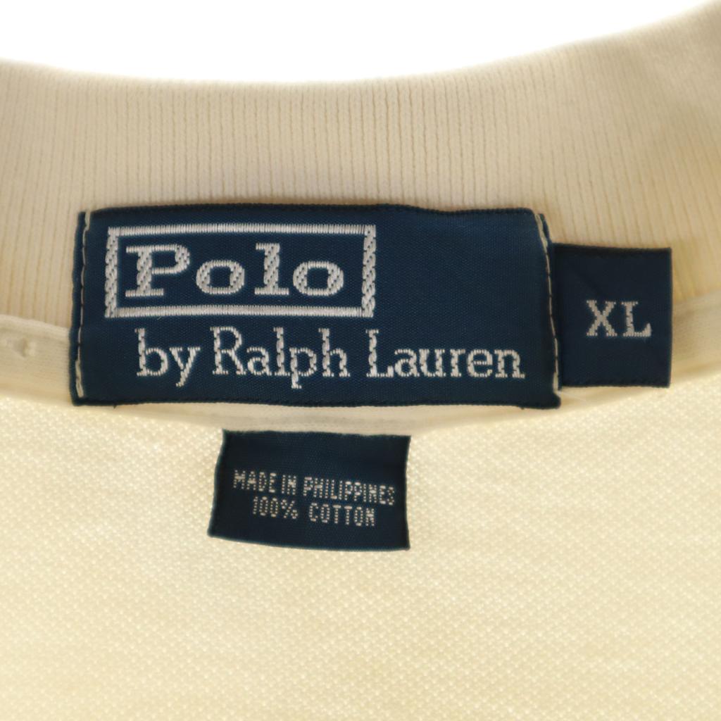 Polo by Ralph Lauren Short Sleeve Polo Shirt XL Ivory Fawn Men's Used