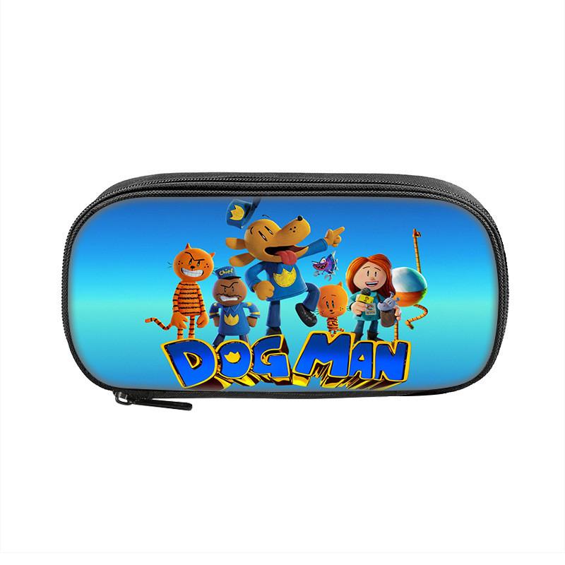 Dogman Detective Pencil Case Large Capacity Nylon Storage For Students