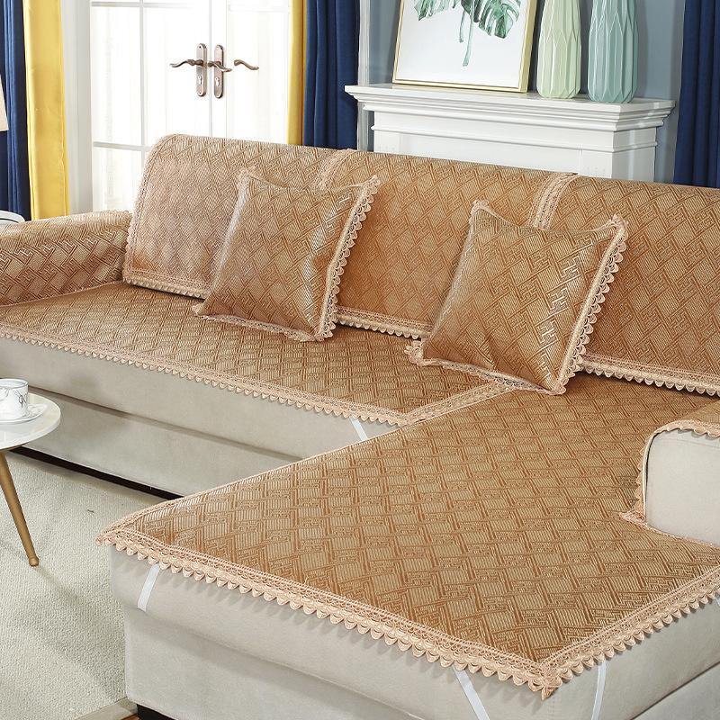 

Коврик из ротанга, диванная подушка, летний летний ледяной шелковый коврик из ротанга, нескользящий летний коврик, кожаный чехол для дивана, подушка для сиденья 80*210cm