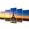 Exclusive House - Set of Printed Wall Canvases Eiffel Tower 200 X 100 Cm