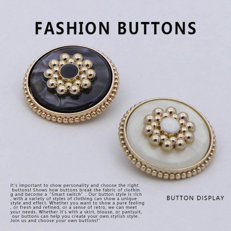 10Pcs Buttons High-End Delicate Gold Jacket Top Sweater Decorative Button Premium Coat Button