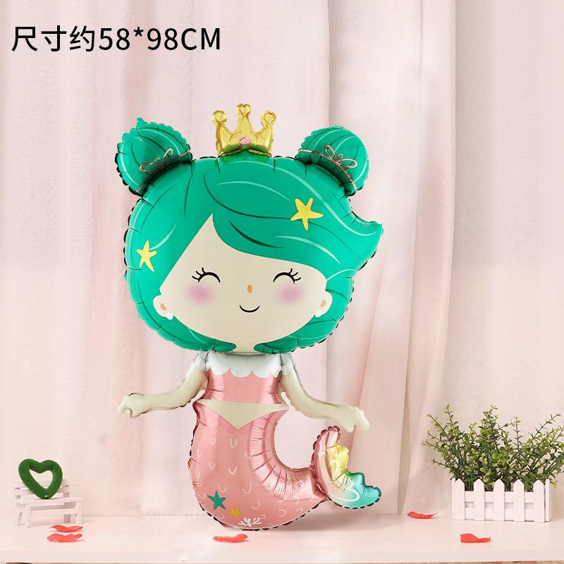 Ocean Animal Balloons, Baby Birthday Party Arrangement, Children'S Birthday Cartoon Living Room Print Special Shape