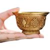 Pure Copper Water Supply Cup for Offering Buddha, Tantric Eight Auspicious Symbol Buddhist Decor Water Bowl, Buddhist Supplies