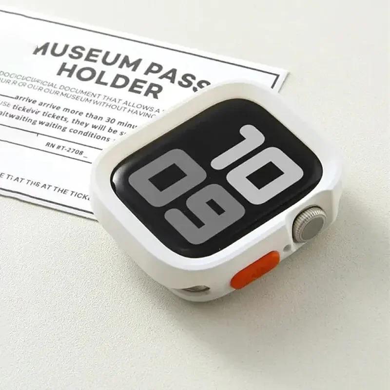 Candy Silicone Case+Strap For Apple Watch Series 9 8 7 45mm 41mm Band SE 6 5 4 44mm 40mm Nylon Correa Strap Iwatch Ultra 2 49mm