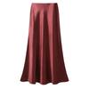 2025 Women's Summer Satin Fishtail Skirt - Slim Fit, Hip-Hugging, Lightweight Acetic Acid Fabric