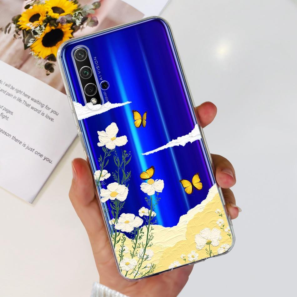 For Huawei Nova 5T Case Nova5T YAL-L21 YAL-L61 YAL-L71 Fashion Painted Soft Silicone TPU Slim Phone Back Cover