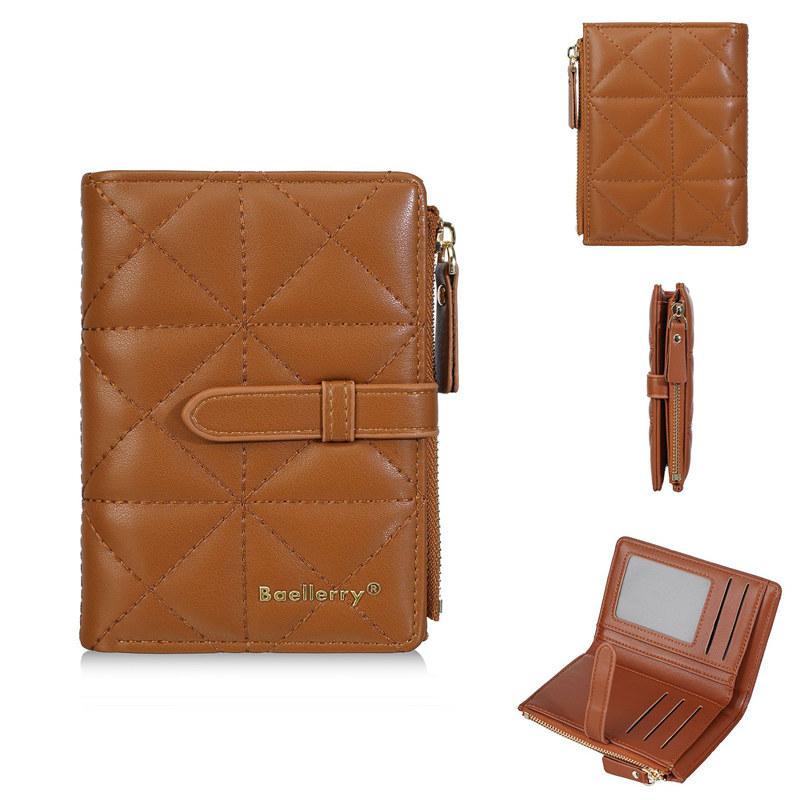 Baellerry Women Fashion Short Wallets Casual Design Card Holder for Ladies Female Bifold Wallet Purse