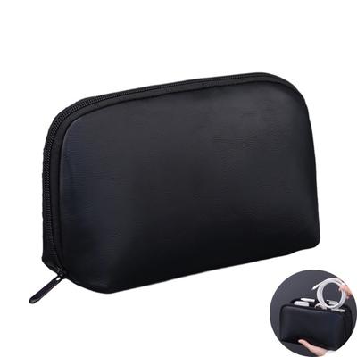 Electronic Accessories Bag Multi-Compartment Travel Tech Accessories Pouch Waterproof Faux Leather Pouch Organizer for Cables Chargers Power Banks