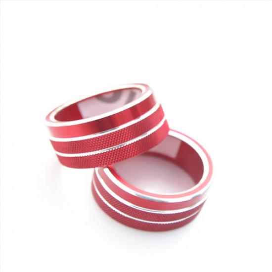 For Toyota Corolla Cross -2024 Red Car Air Condition Knob Button Ring Cover