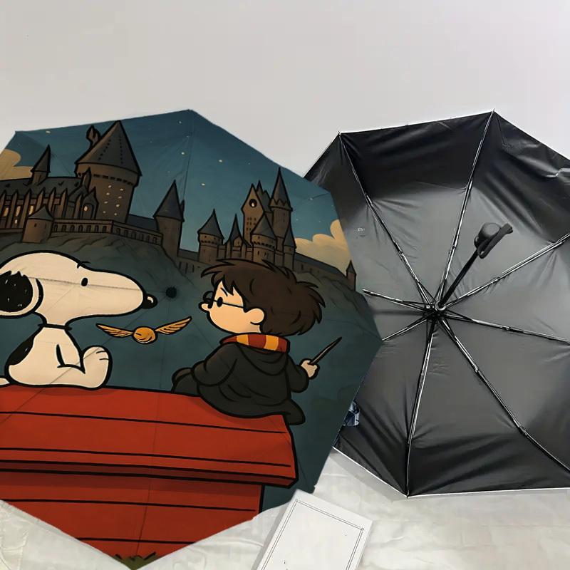 1PC Warner Snoopy Harry Potter Umbrella-8-Rib Reinforced, Automatic Open, Lightweight-A101