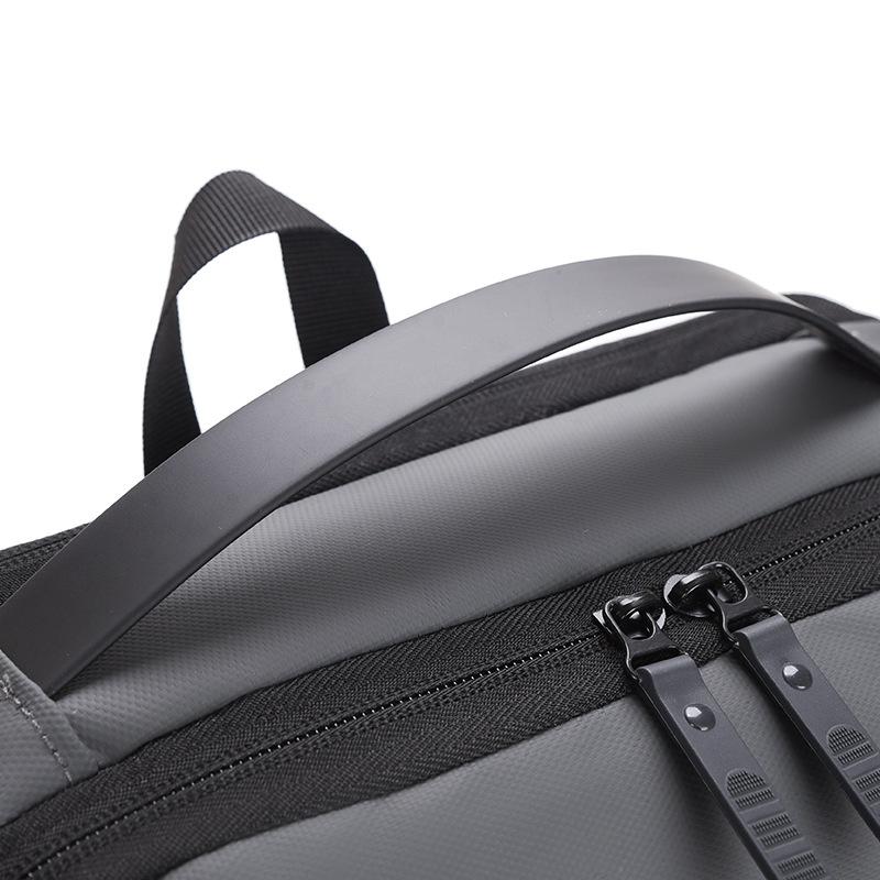 Schoolbag New Leather Film Backpack Business Premium Men's Backpack Large Capacity Simple Computer Bag Casual Student School Bag