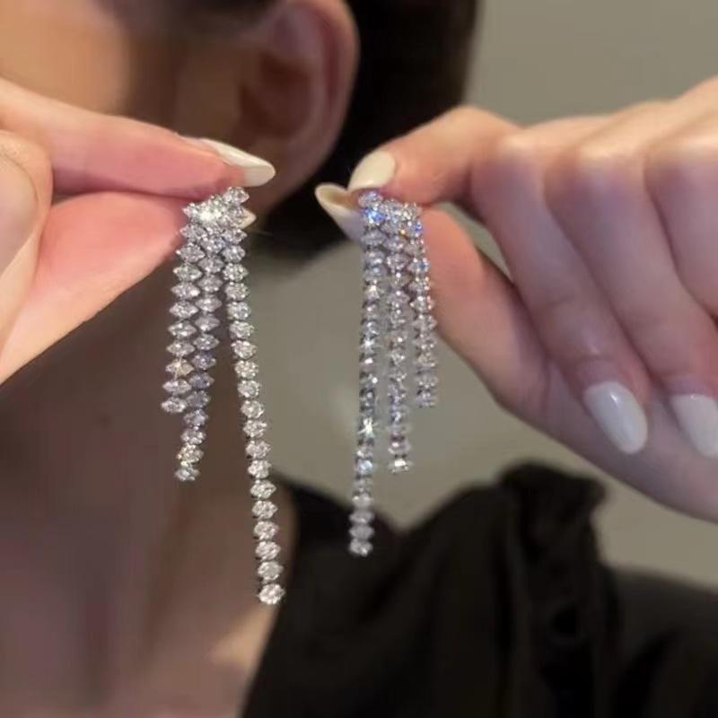 S925 Silver Tassel Earrings - 2025 Light Luxury, High-End Design for Women