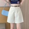 Sommer 2026 Damen Khaki A-Linie Hoher Bund Locker Weites Bein Shorts