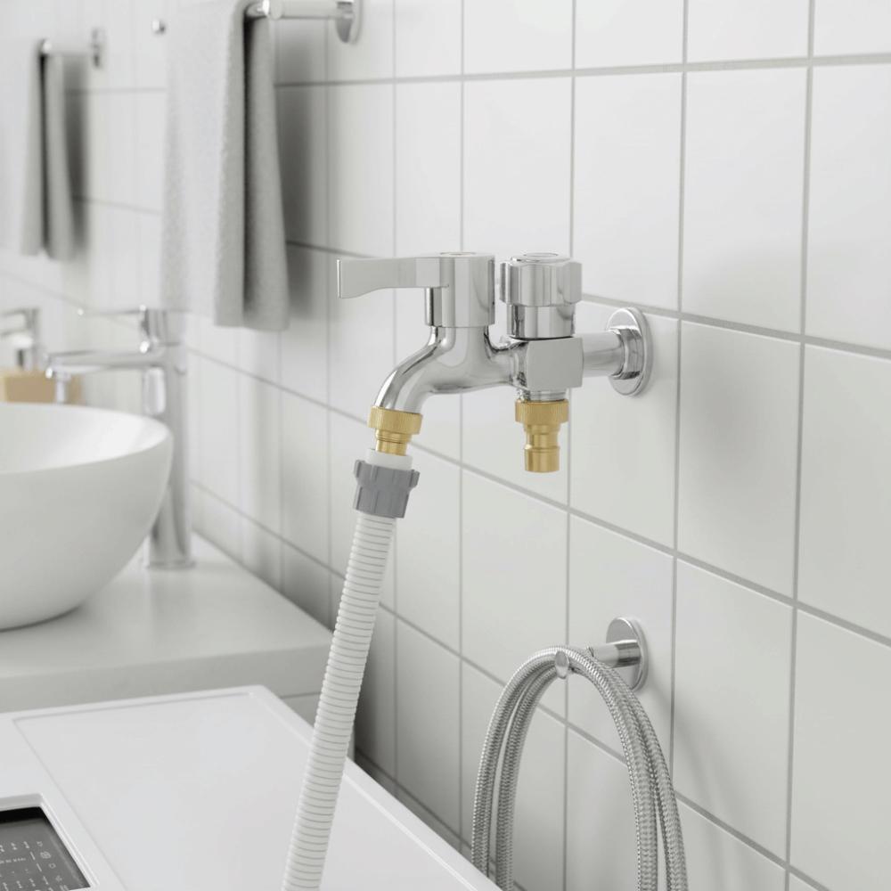 Copper Core Washing Machine Faucet Single-coupled Stainless Steel Water Splitter Faucet Thickened Expansion Faucet Household