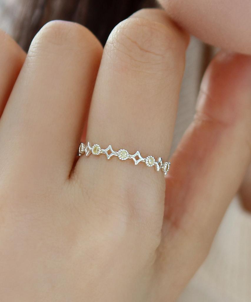 47Bag 925 Silver Layered Sterling Silver Rings Lina/Rena