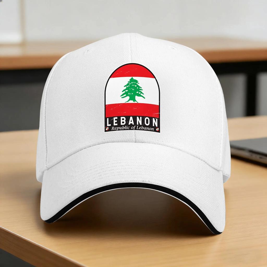 Lebanon Flag Map Sun Baseball Cap Spring Unisex Adult Smile With Love Print Trucker Hat Adjustable Running Hippie Baseball Caps
