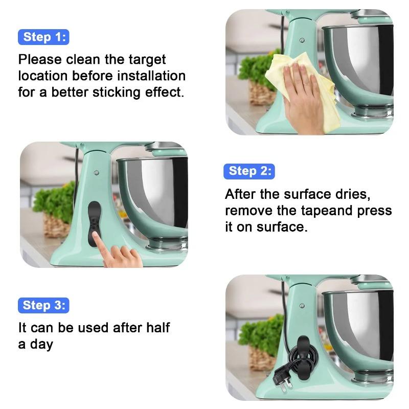 2pcs Household Kitchen Storage Wire Winder Traceless Plug Fixed Power Cord Organizer Cable Management Home Storage Tools