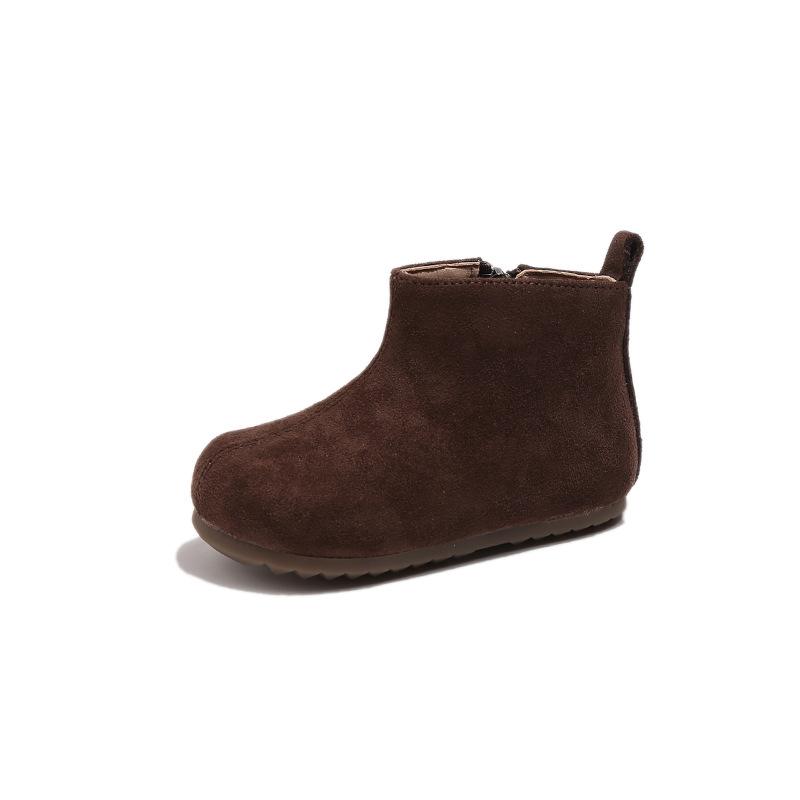 Kids Korean Style Ankle Boots For Boys Girls Winter Warm Non Slip