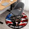 1pc Soldier Flag Round Chair mat office Area Rug - Non-Slip, Floor Mat for Office, Bedroom, Ideal home decor gift c0112024