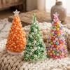 Kit de Manualidades Árbol de Navidad Colorido y Soñador Set de Tejido con Mini Cuentas Brillantes Decoración para el Hogar