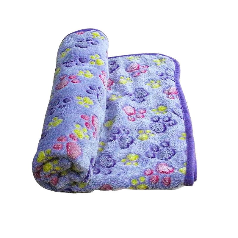 Soft Fluffy High Quality Pet Blanket Cute Cartoon Pattern Pet Mat Warm and Comfortable Blanket for Cat Dogs Mat