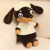 40CM Adorable Big Eyes Dachshund Plush Toy Soft Stuffed Animal Dog Doll Funny Dachshund Wear Clothes Doll Pet Puppy Gifts