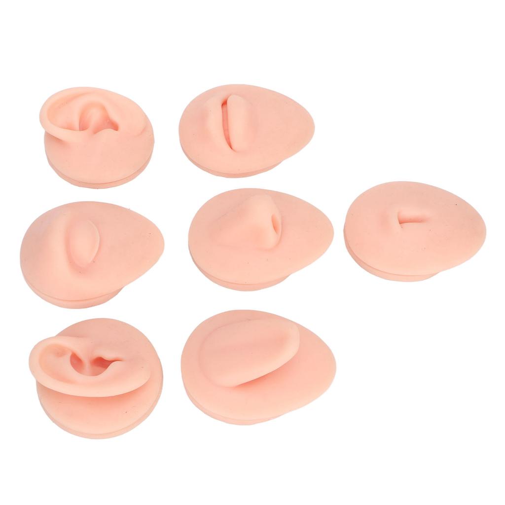 Modello di Simulazione in Silicone per Esercitazione Corporea, Modello in Silicone per Orecchio, Occhio, Naso, Bocca, Lingua e Ombelico per Principianti