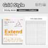 Lined/Blank/Grid Sticky Notes Clear See-Through No Blocking Text Extend Sticky Notes Self-Adhesive Memo Pads Gift