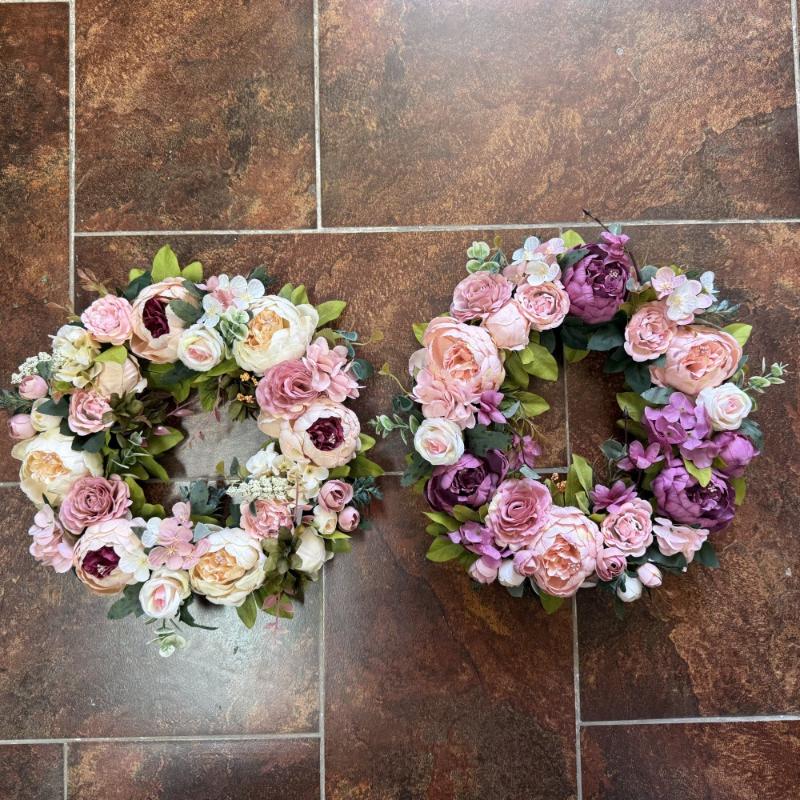 Artificial Peony Wreath Garland Rattan Home Decor Wedding Wreath Flower Home Door Decoration Wedding Centerpieces For Tables