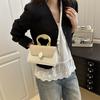 Spring new trend beautiful simple light luxury versatile solid color fashion shoulder portable messenger bag small square bag
