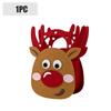 1-20PCS 2025 Christmas Gift Bag Creative Felt Cloth Children Candy Gift Bag Christmas Eve Handheld Portable Apple Bag