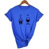 Am Coffee Pm Red Wine Print T Shirts Harajuku Tops Ropa Mujer Fashion Graphic Tees Women