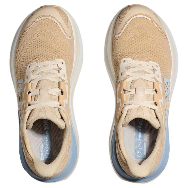 New HOKA ONE ONE SKYWARD X Anti Slip Wear Resistant Low Top Training Running Shoes Women's Beige 1147912-OKLB