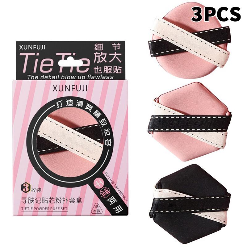 Doppio Nastro Grande Goccia d'Acqua Cuscino d'Aria 1/2/3 Pezzi Uso Bagnato o Asciutto Cipria per Cuscino d'Aria Spugnetta Strumento per Trucco Portatile Multifunzione