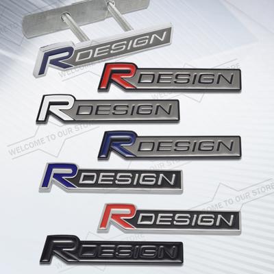 Car Styling Body Trunk 3D Metal R Design Emblem Grille Badge Stickers Decal For S60 S80 S90 XC90 XC60 XC40 V50 V70 V60 S40