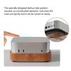 Wooden Desktop Risers for Power Button Wood Texture Heat Dissipation NonSlip Protective Base