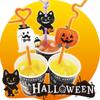 Bendable Halloween 20pcs Plastic Straws Pumpkin And Vampire Party Supplies